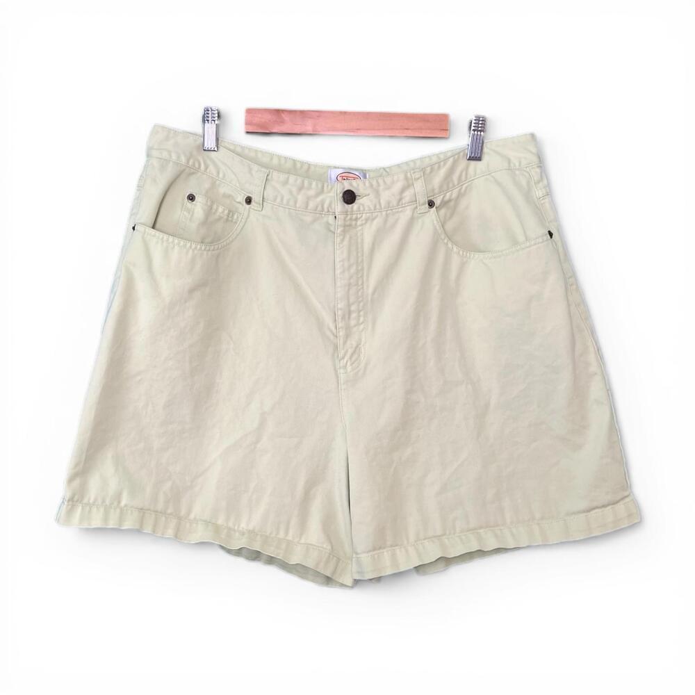 Talbots Women's Green Cotton Shorts Size 18 - Picture 1 of 4